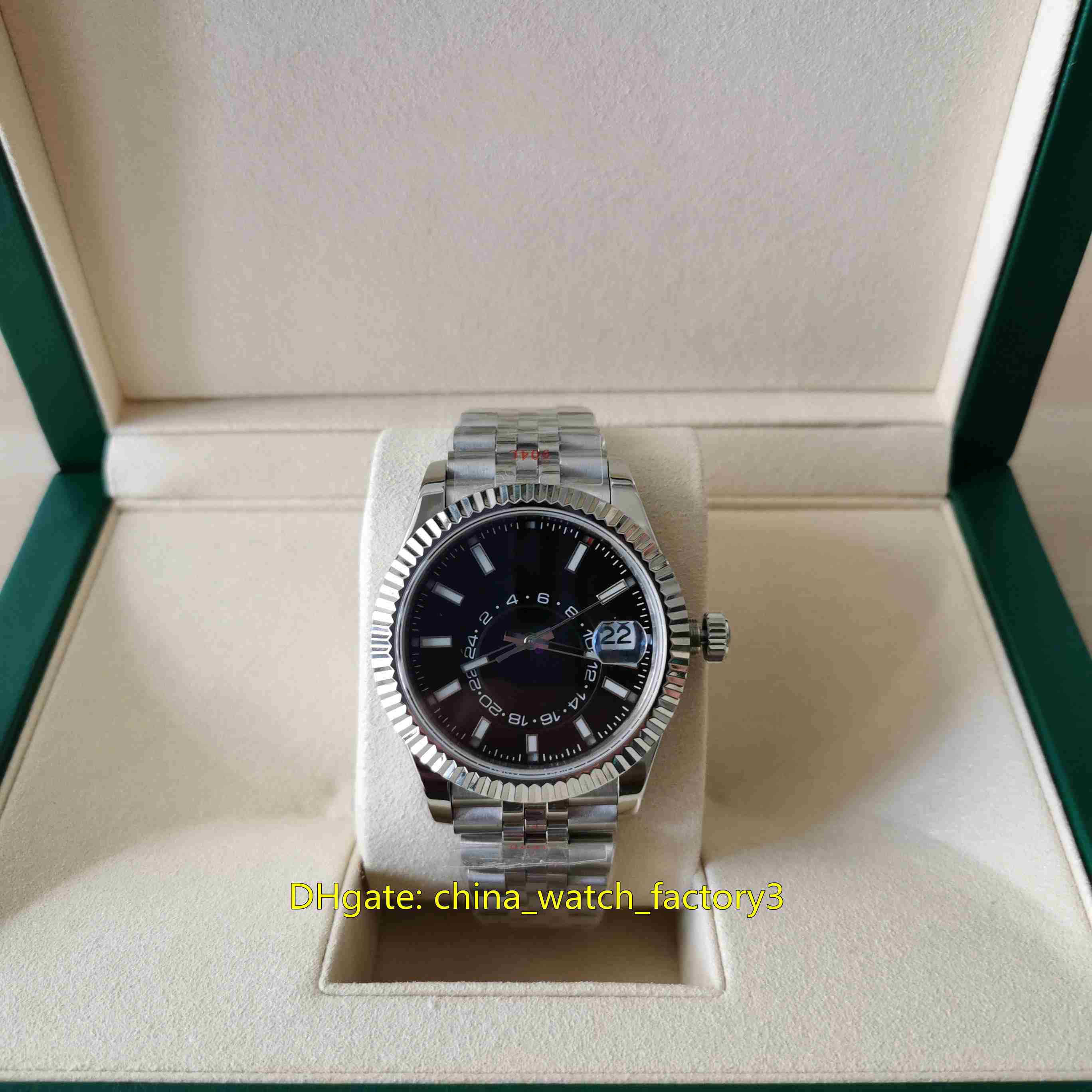 

NOOBF Maker Top Quality Mens Watch 42mm Sky-Dweller 326934 Black GMT Month Red Dot Workin Watches Jubilee Bracelet CAL.9001 Movement Automatic Men's Wristwatches, No box papers