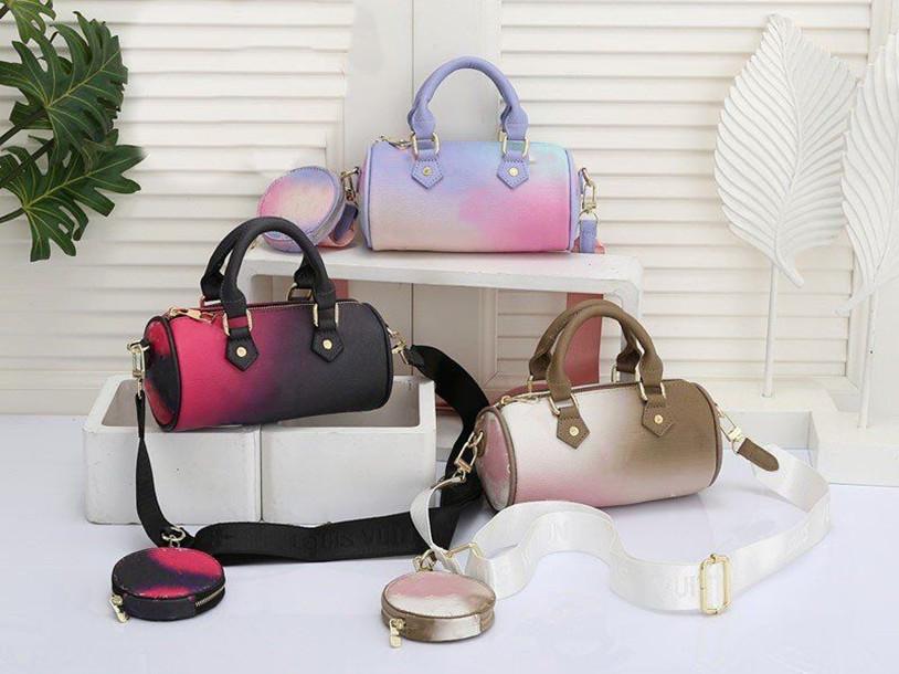 

YY Louiseity Bag Viutonity PAPILLON Sunrise pastel Midnight fuchsia Sunset Bags Nano speedy Boston Pillow Purse Women PU Leather Shoulder Cross body Tote Handbag, Extra shipping