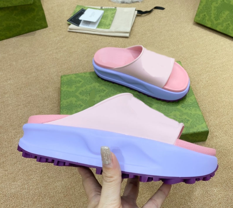 

Designer Summer Men Women Slippers Rubber Sandals Station Soft Flip-flop Tide Bottom Beach Non-slip Sandal, Green