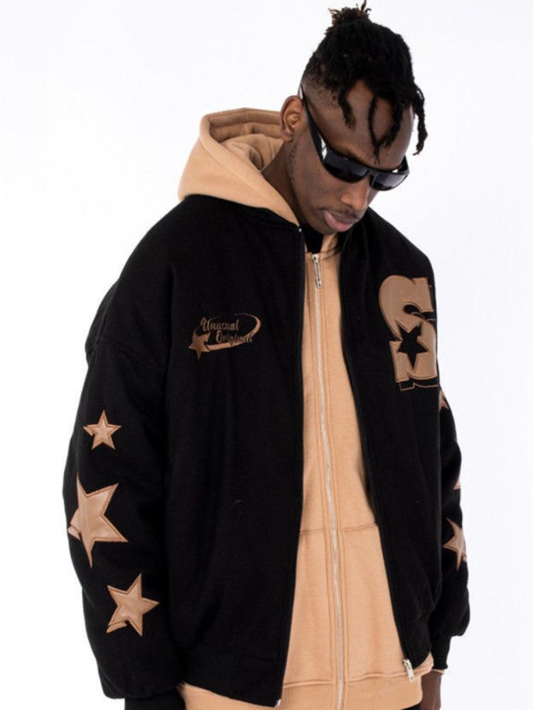 

Women' Jackets Embroidered Alphabet Jacket Bomber American Street Hip Hop Couple Loose Warm Fall For Women Clothing 2022Women