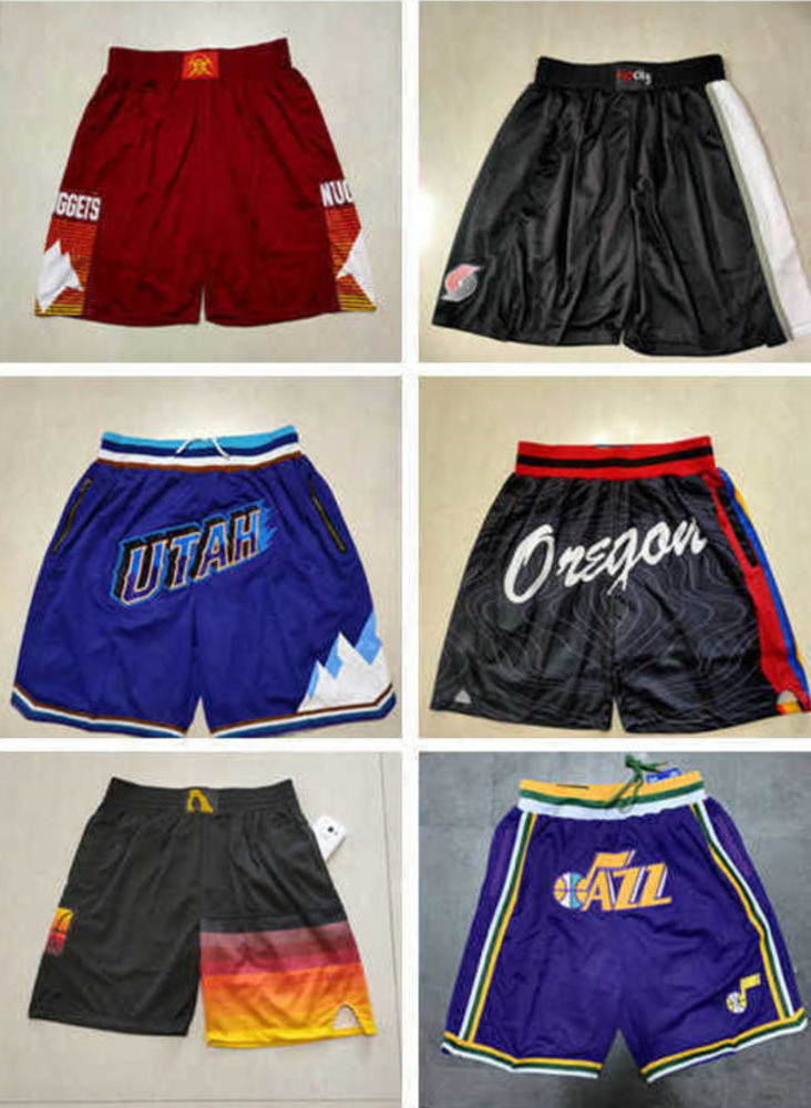 

Denver''Nuggets''men Utah''Jazz''men Portland''Trail Blazers''men Throwback Basketball Shorts pocket, Color