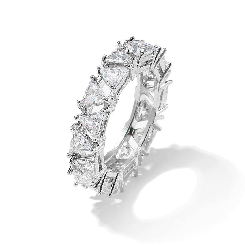 

Wedding Rings Fashion Elegant Triangle Zircon For Women Simple Luxury Wild Accessories Eternity Ring Engagement Party GiftsWedding