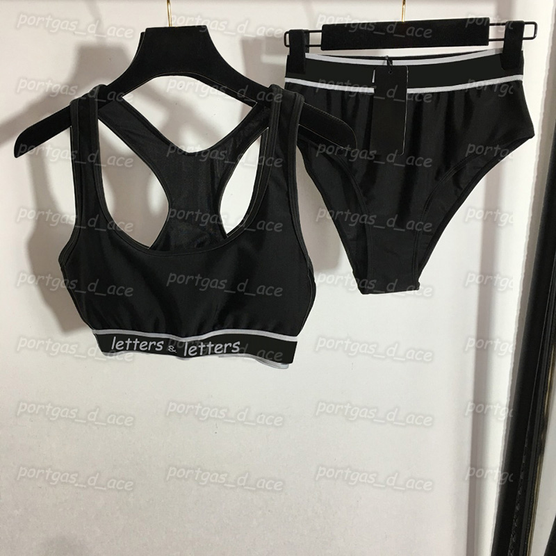 

Luxury Designer Bikinis Womens Padded Split Swimwear Women Black Bathing Suit Summer Beach Holiday Swimsuits, Black with label