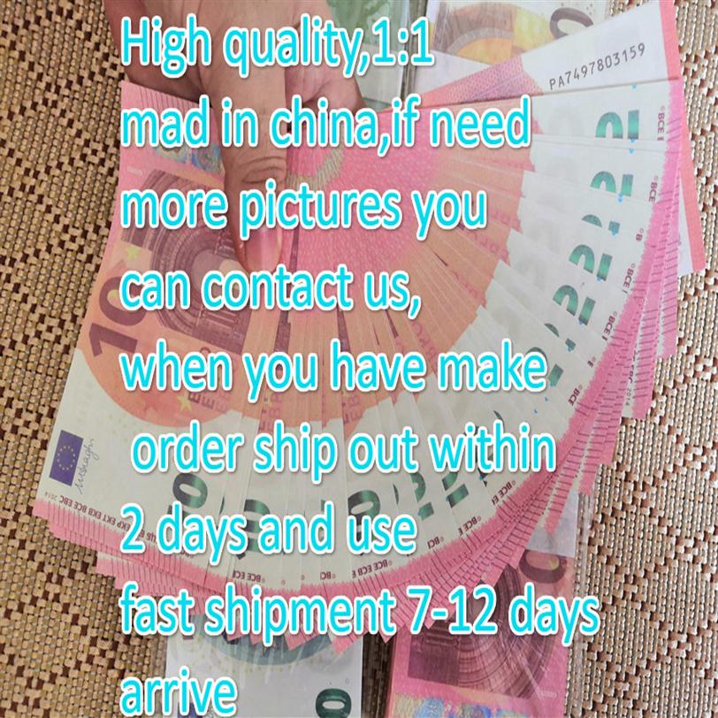 

100pcs Good Prop euro Money Fake 10 20 50 100 Euro dollar Fake Money counting Kids money for movie film video232c