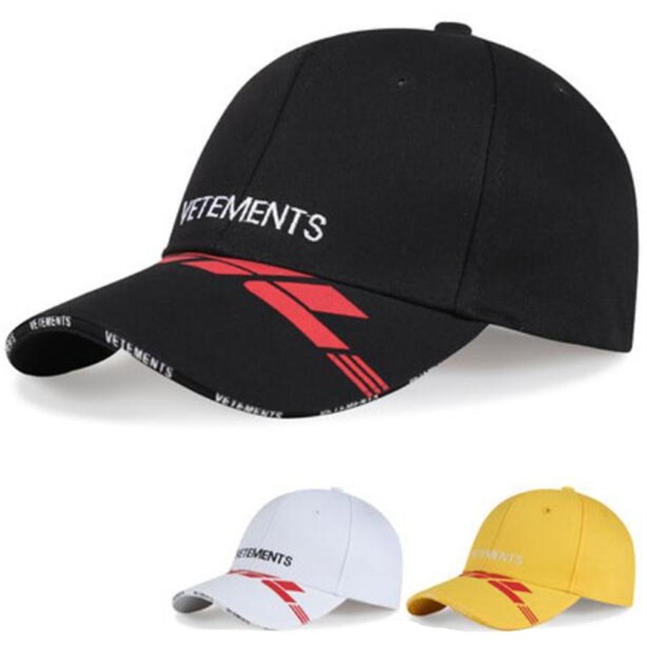 

Vetements DHL Logo Baseball Caps 2020 Men Women embroideried Logo VETEMENTS Hats Good Quality Summer VTM Caps 3 Colors VTM Hat262m