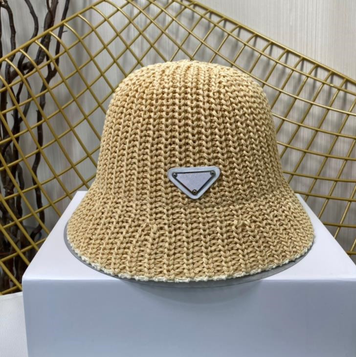 

New Ice Silk Bucket Hat For Women 2022 Summer New Designer Crochet Sun Caps Fisherman Beach Visor hats Folding Bowler Flat Cap, Orange