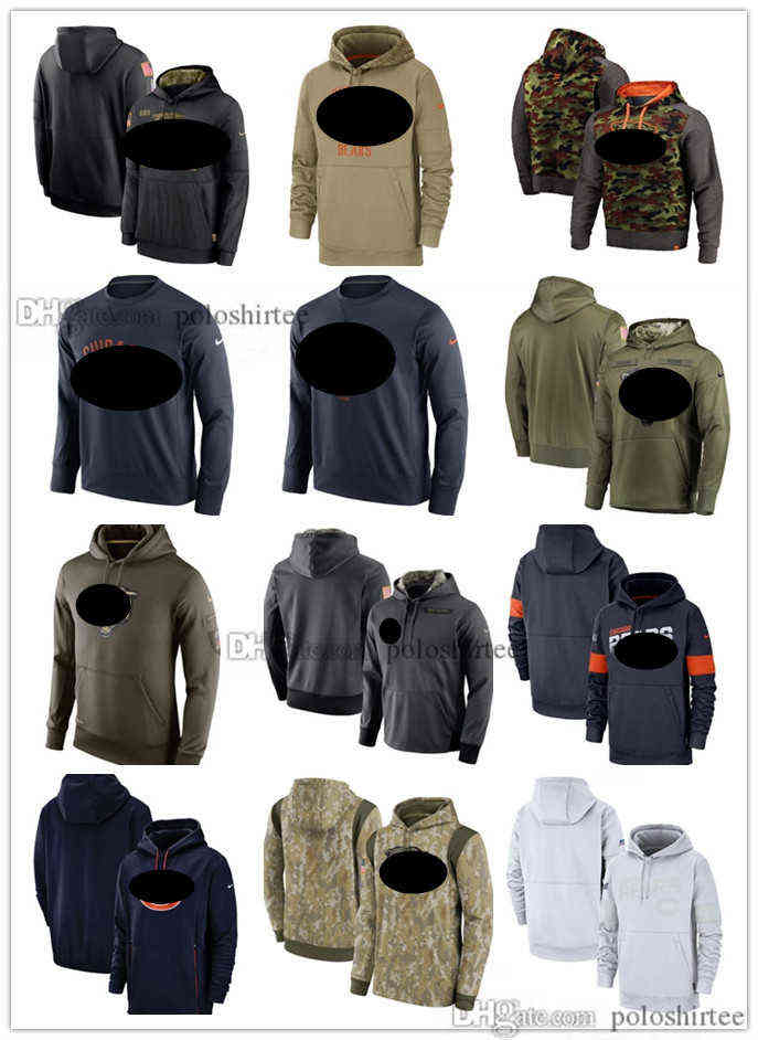 

Men Women Kid Chicago''Bears''Football Hoodies Tan Vintage Sweatshirt 2019-23 Salute to Service Sideline Therma Pullover Football''nfl Hoodie, 11
