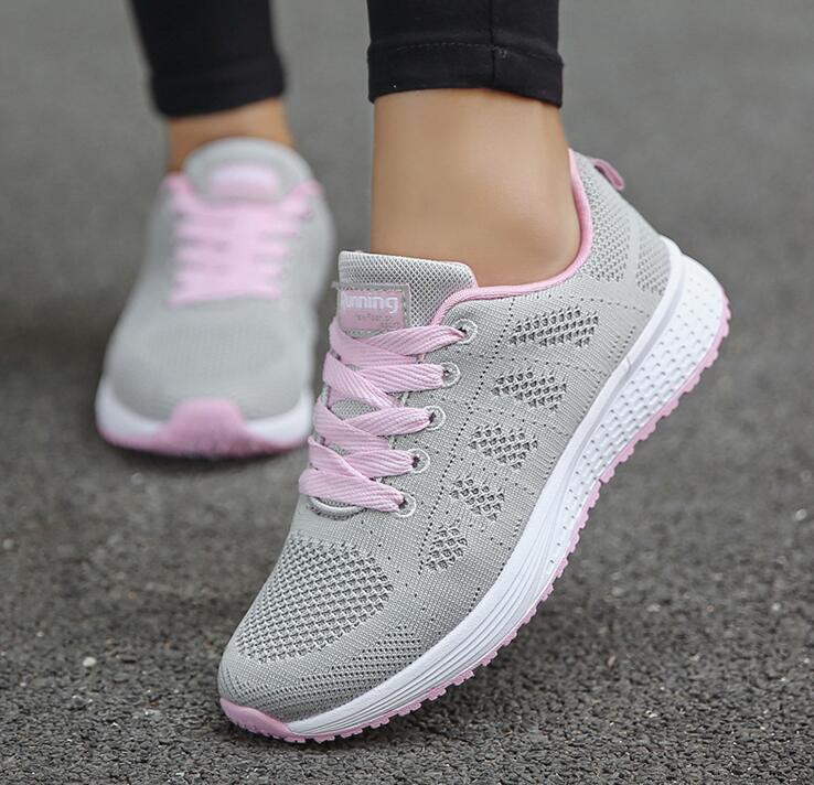 

Shoes Sneaker Head Women Flat Shoe Breathable Trainer Walking Platform Buttom Casual Sneaker Lace Up, Platinum tint