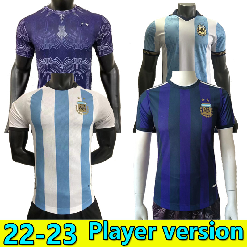 

2022 Argentina Player Version Soccer Jerseys home away 200th 2022 2023 DI MARIA DYBALA Football Shirt AGUERO MARADONA MONTIEL MARTINEZ maillot men camesita