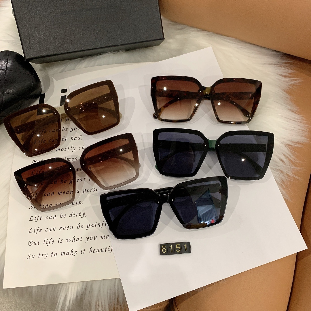 

Luxury Design Polarized Sunglasses Xiaoxiang Plate Mirror Legs Men's And Women's Goggles 6161 Glasses With Box