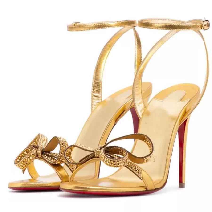 Femmes bijou queen reine des sandales rouges chaussures rouges bas talons hauts bracelets en cristal de mode d'été gladiateur populaire sandalias