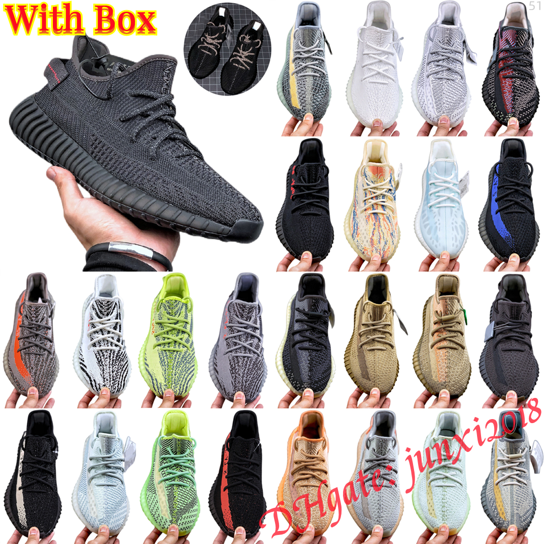 

With Box'V2''YEEZIES''BOOSTs''yezzies''350 Running Shoes Sesame Butter Semi-frozen Yellow Cream Zebra Mens Womens Sneakers 36-46 W2, 16