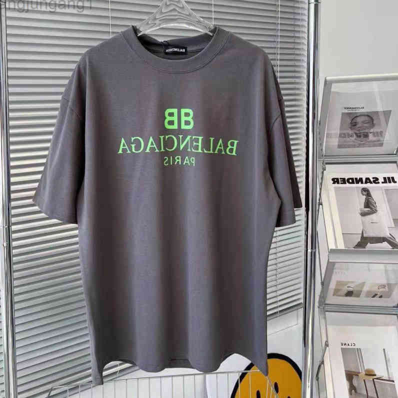 

New Designer Parishika Color Letter Printing Short T-shirt Balenciga Balancigas Double B Printed Short Sve T-shirt Men's And Women's Loose Casual Trendy T-shirt Sport, No sale