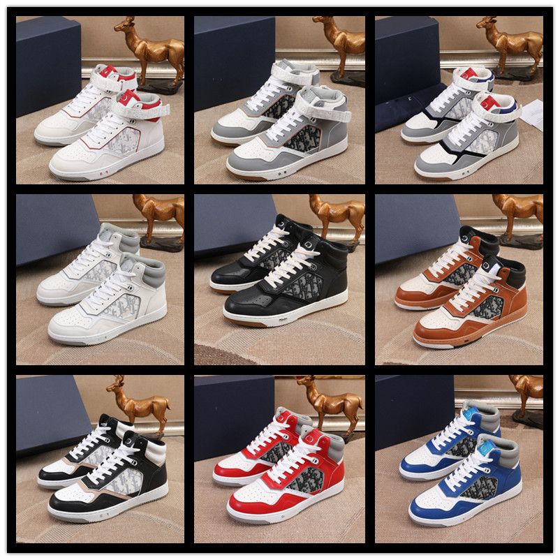 

Boots Designer Casual Shoes Mens Sneakers B23 B28 boots fashion Oblique Womens High Top B24 Technical Canvas Leather bee Classic Luxurys Trainers Print, With logo #15