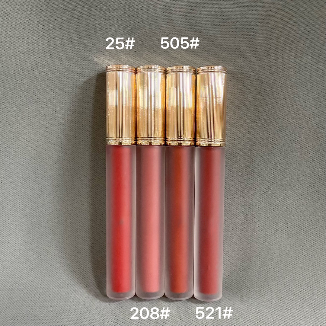 

Wholesale Brand Liquid Matte Lip Gloss 25 208 505 521 Lip Colour 6.5ML Transfer Proof Lipcolour Lipstick Makeup Moisturizing Lip Cosmetic Not Fade Waterproof, Mixed colors