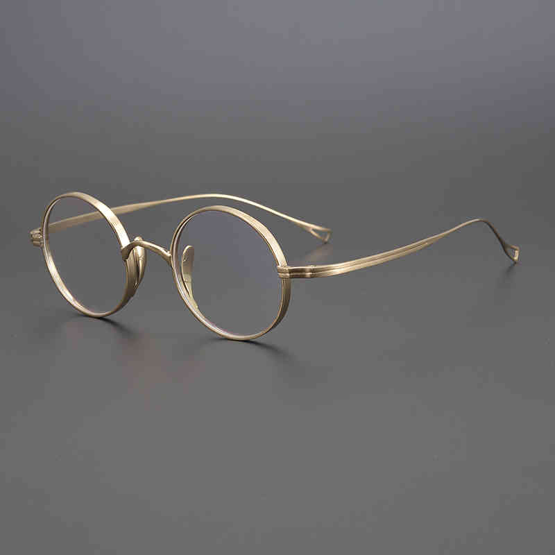 

New wanniangui kmn-99 pure titanium round frame handmade eyeglasses 10518