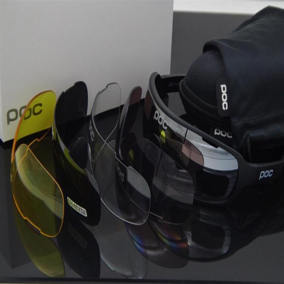 

POC Aspire Mountain Bike Glasses Sport Cycling Sunglasses Goggles With 5 Lens218H