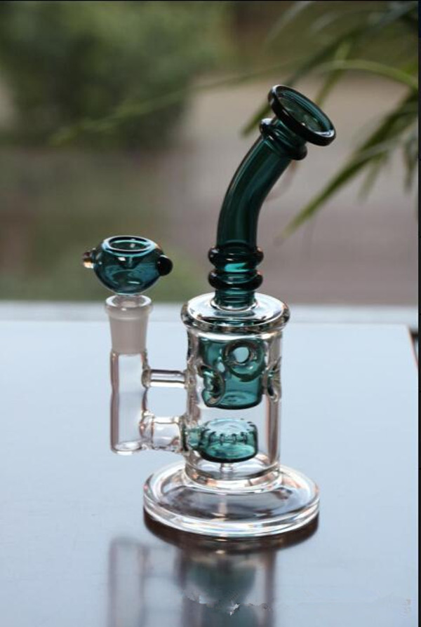 

8.4 inchs Hookahs Recycler Dab Rigs Thick glass Water Bongs Beaker Smoking Accessories Water Pipes Tobacco Bong Chicha With 14mm Bowl