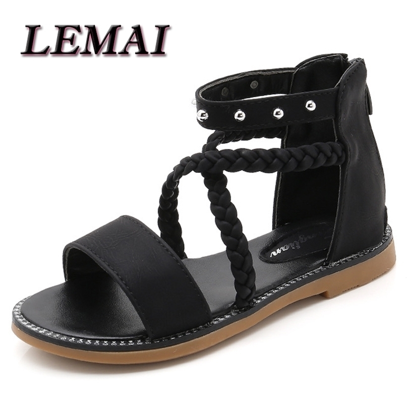 Chaussures enfant plat été filles sandales grands enfants petite fille princesse chaussures pour enfants sandales de plage 3 4 5 6 7 8 9 10 11 12