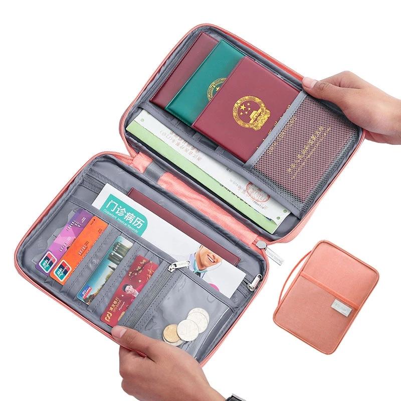 

Card Holders Travel Wallet Family Passport Holder Creative Waterproof Document Case Organizer Accessories Bag CardholderCard, Gray s card pack