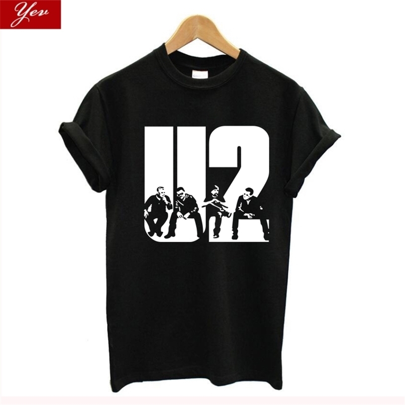 

streetwear U2 T Shirts Women/men Rock band T-shirt plus size 100% Cotton cool T-Shirt tee shirt femme clothes vintage tops 220627, B104mt yellow