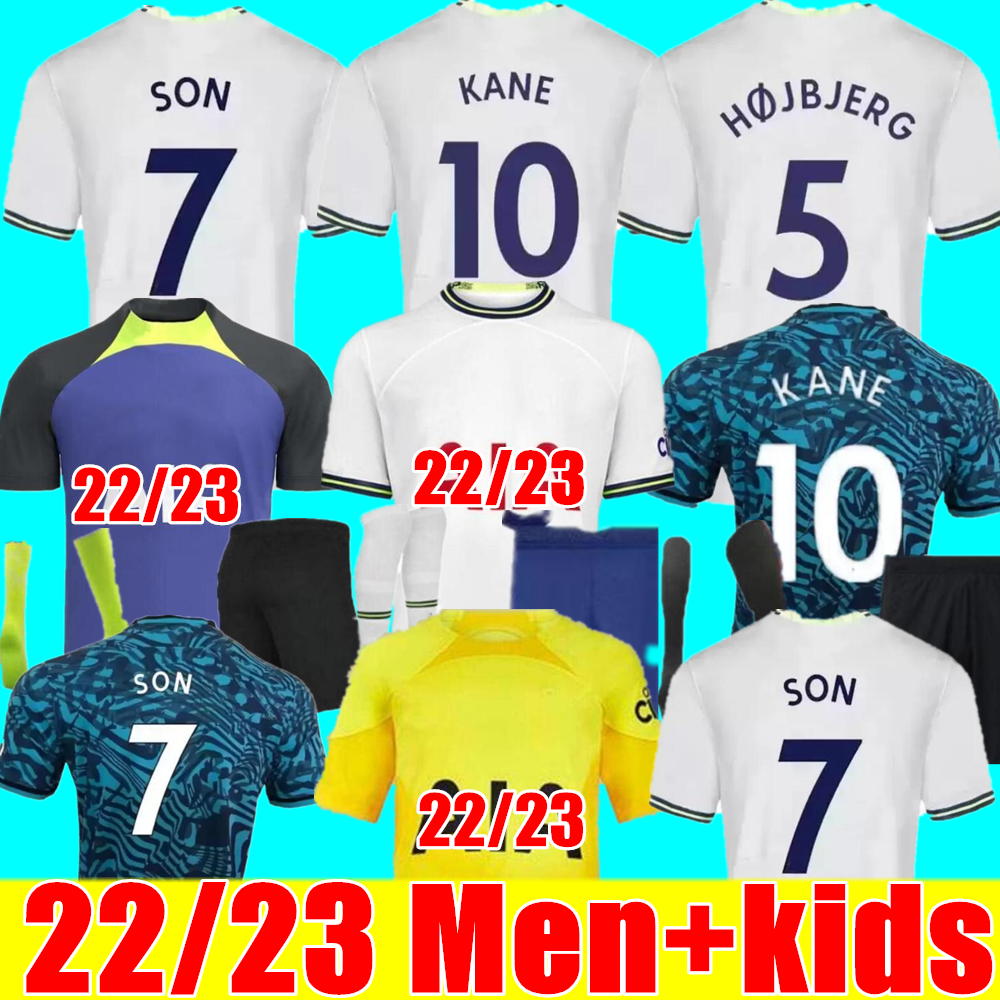 

New 22 23 Men kids kit KANE SON DELE BALE soccer jersey home away 3rd goalkeeper gk HOJBJERG BERGWIJN SPURS LO CELSO 2022 2023 LUCAS football shirts uniforms adult Youth