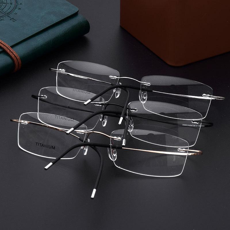 

Fashion Sunglasses Frames Light-weight Series Men Women B Titanium Rimless Lens Shape Changeable Rx EyeGlasses Spectacles Prescription Optic