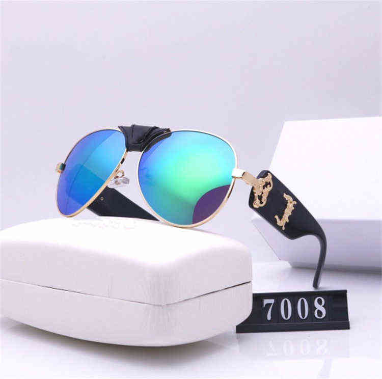 

italian mens and womens sunglasses metal frame removable buckle fansi family medusa vintage glasses coated lens
