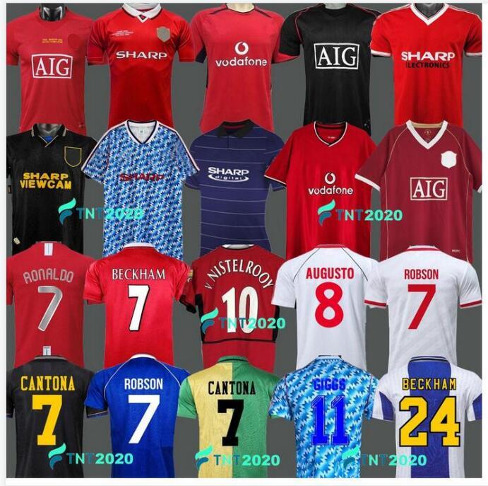 

Retro United 2002 Soccer jersey MAN football Giggs SCHOLES Beckham RONALDO CANTONA Solskjaer Manchester 07 08 93 94 96 97 98 99 86 88 90 91, 94/96 home
