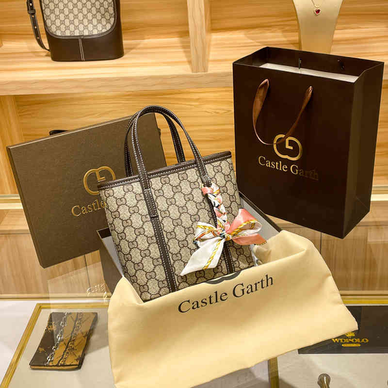 

Women's bag autumn and winter new printed portable bucket vegetable basket women's shoulder silk scarf Handbags, Main color