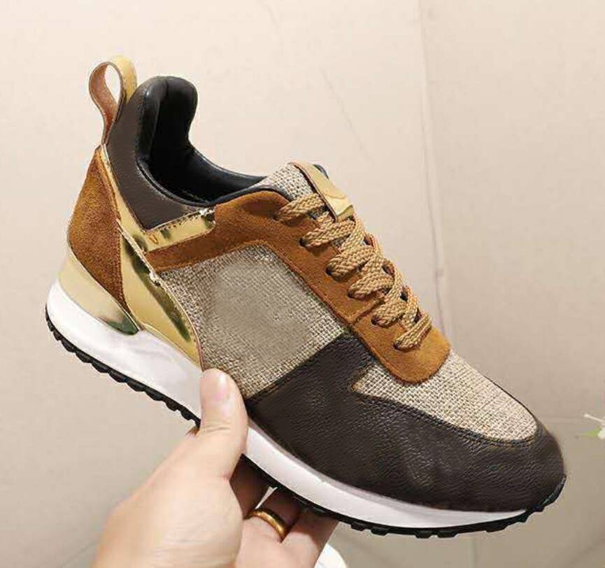 Chaussures pour femmes de créateur Running Sports Casual Women's Chaussures Cuir non glipage Lightweight Rubber Sole Couleur Augmentation intérie