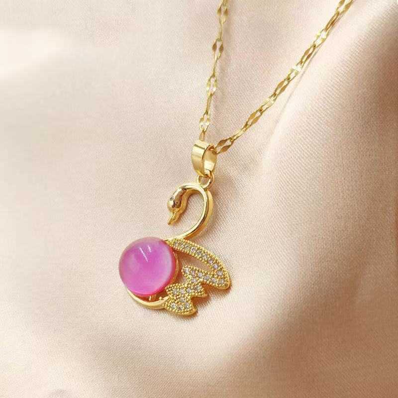 Jade 925 Silver Jewelry Fine Necklace Gold Pendant s s Free Bohemian s Pregnancy-image-748925939