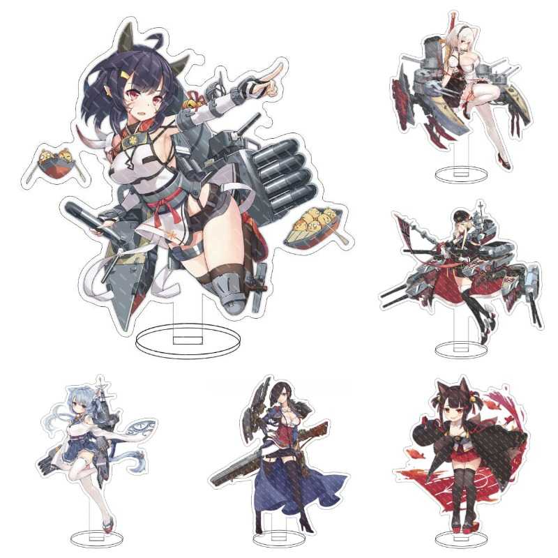 

Keychains 2022 Game Anime Azur Lane Stand Sign Cosplay Acrylic Action Figure Model Plate Desk Decoration Toy Gift For Friend