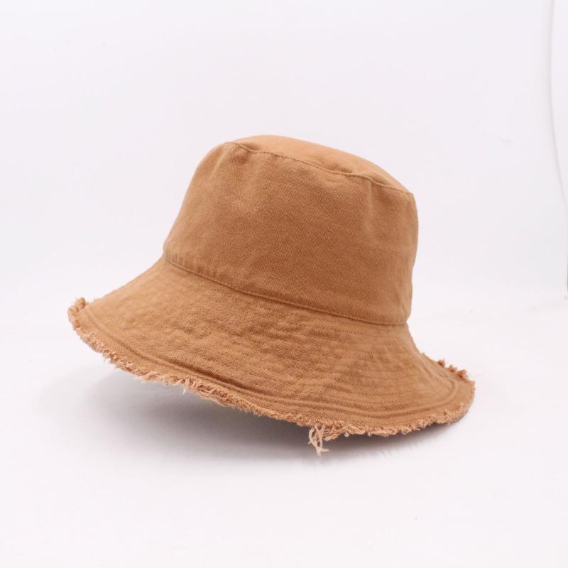 

Berets Spring And Autumn Fur-edged Fisherman's Hat Sun-shading Bucket Grinded Edge Joker Leisure Basin HatBerets, Black