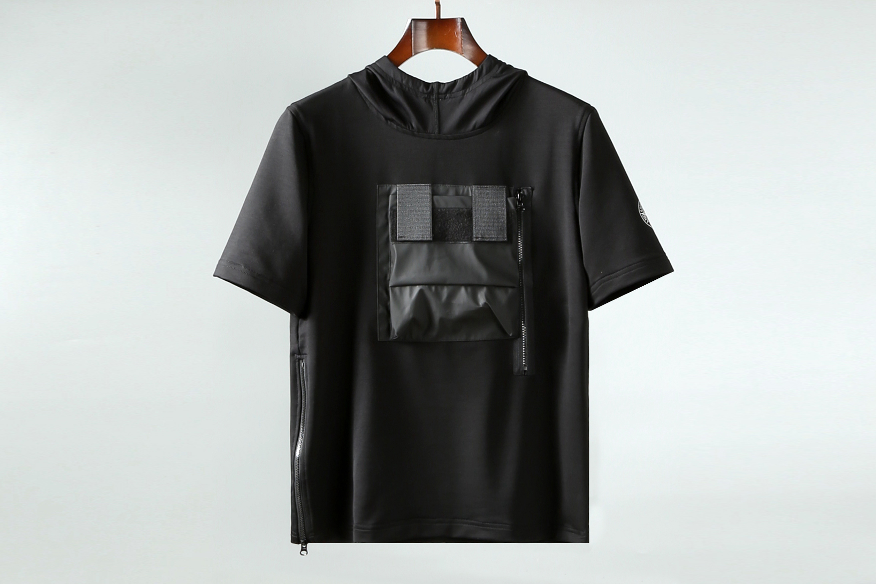 

2022New CP topstoney Men's T-Shirts stones summer new island men's hooded T-shirt large chest pocket side zipper fashion high street tide 2-285, Supplement (not shipped separately)