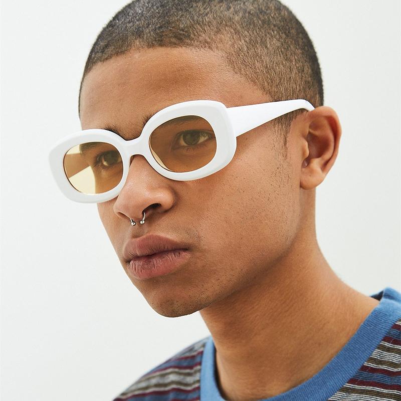 

Sunglasses Style Oval Women Vintage Retro Round Frame White Mens Sun Glasses Female Black Hip Hop Clear UV400Sunglasses