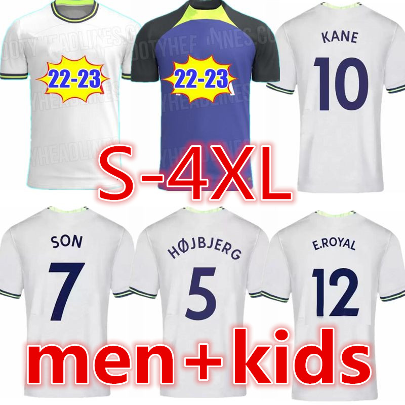 

2XL 3XL 4XL 22 23 KANE SON KULUSEVSKI Soccer Jerseys HOJBJERG colorful Away 2022 2023 LUCAS DELE Third 3rd Football kit shirt BRYAN purple tops Men kids sets, Red