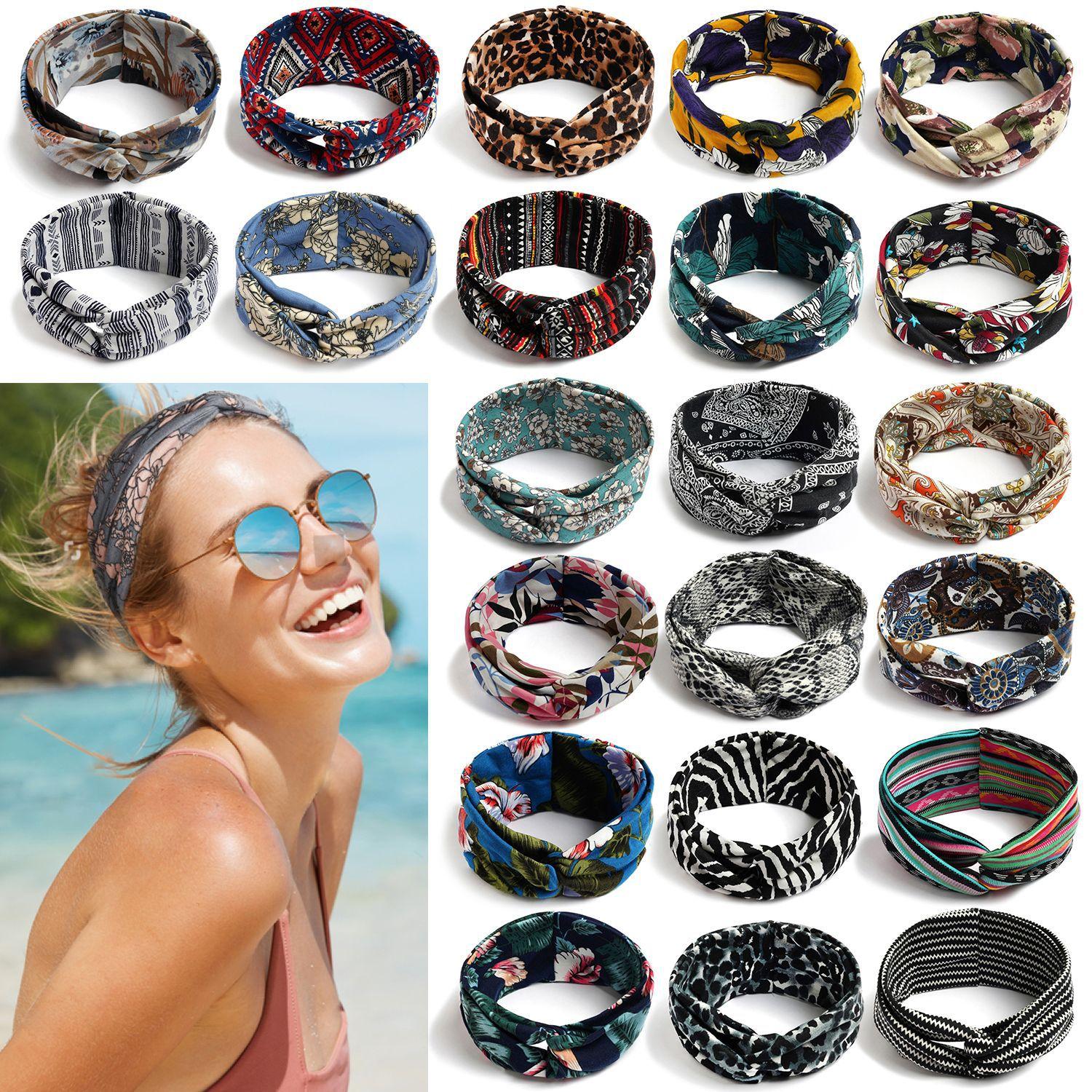 

Bohemian cross knot headband gypsy yoga Girls Hair Accessories Twisted Knotted Ethnic head wrap