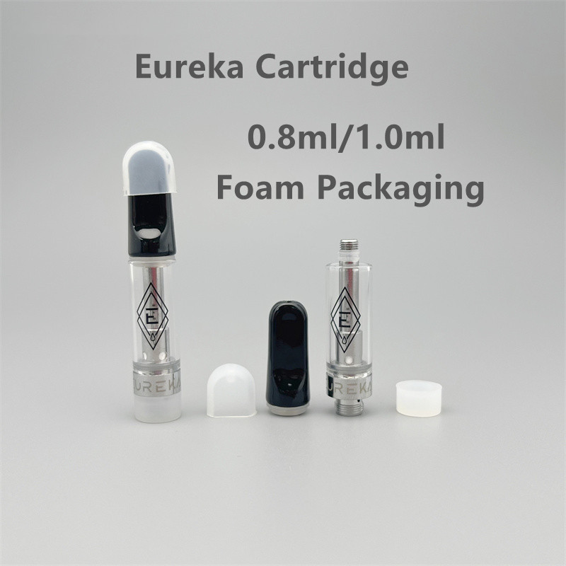 

EUREKA Atomizer E Cigarette Empty Vape Cartridge Poam Packaging 0.8ml 1.0ml 510 Thread Cartridges Vaporizer Pen Carts