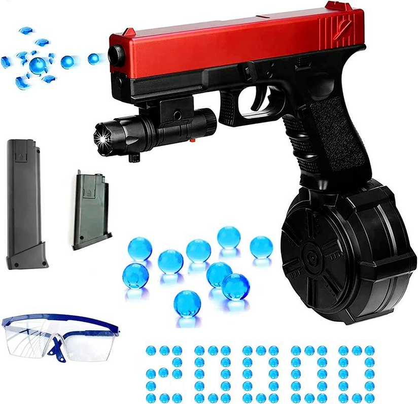 

G LOCK gun toy Splatter Water Beads JM X2 Electric Gel Ball Blaster with 25000 Bullets Goggles Outdoor Activities Shooting Battle Team Game for Boys Girls CS PUBG M416