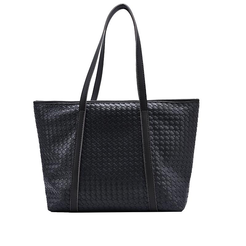 

Evening Bags Woven Handbags For Women Brand Designer Bales Fashion Tide Weave Hand Shoulder Lady Large-capacity Purse Shopping BagsEvening, Black