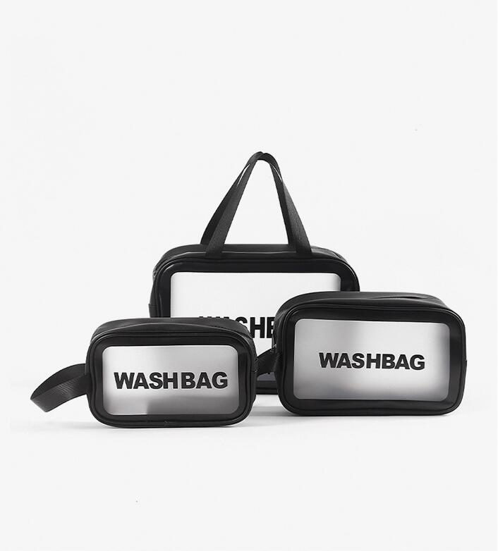 

Cosmetic Bags for Women PVC Waterproof Transparent Travel Storage Carry Pouch Men Toiletry Bags Cosmetics Organizer, As picture show