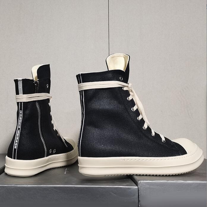 

Canvas Boots 2022 Spring Rick Breathable Women Booties Black White Ankle Boots For Men Owen Lace Up High Top Female Board Retro Sh252J