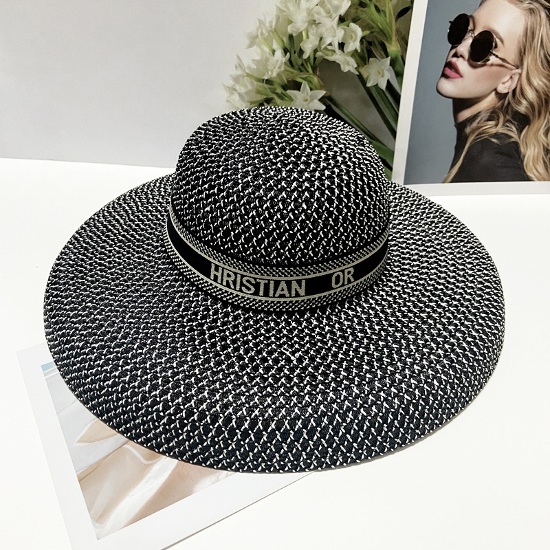 Brand 2022 Net yarn breathable fisher man cap Wide Brim Hats female spring summer sunscreen dome sun hat fashion tide home big eaves sunshade