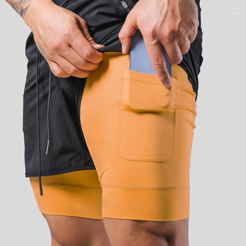 

Men's Shorts Orange Black Panelled Running Men 2 In 1 Double-deck Quick Dry GYM Fitness Jogging Workout Sport Short BottomsMen's Naom22, Green no logo