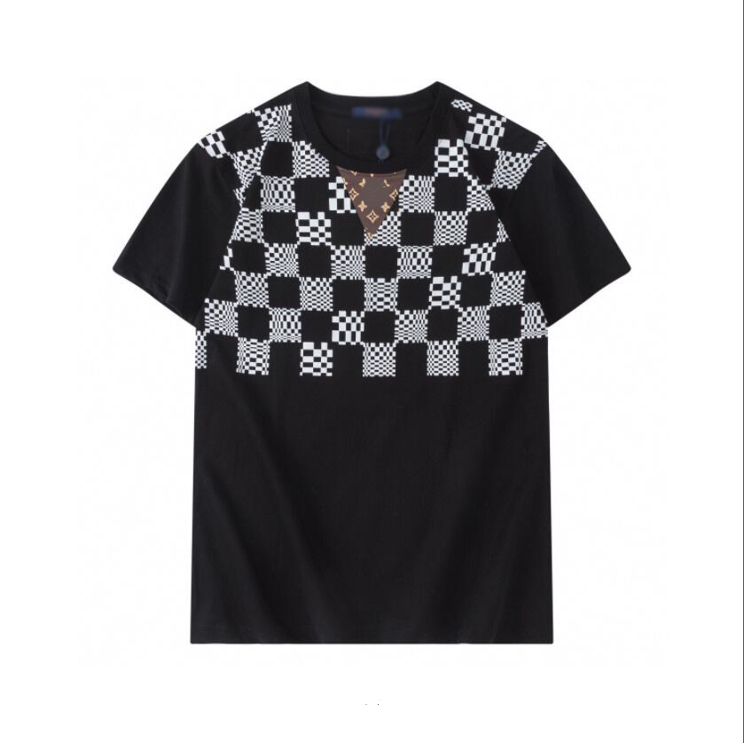 

Men's Designer 2022 Summer Men's and Women's Cotton T Shirts Loose Couples French Simple Letters Hip Hop Short Sleeves M-3XL#632, Black
