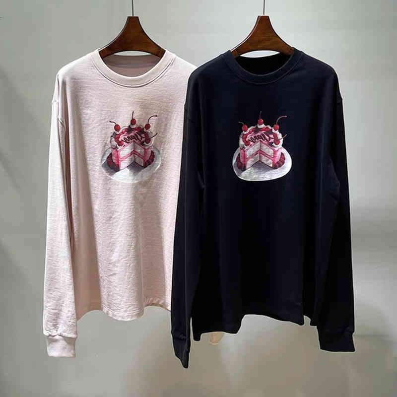Women's T-Shirt King aw spring and summer ins net red cake long sleeve T-shirt loose for men women lovers-image-765897073