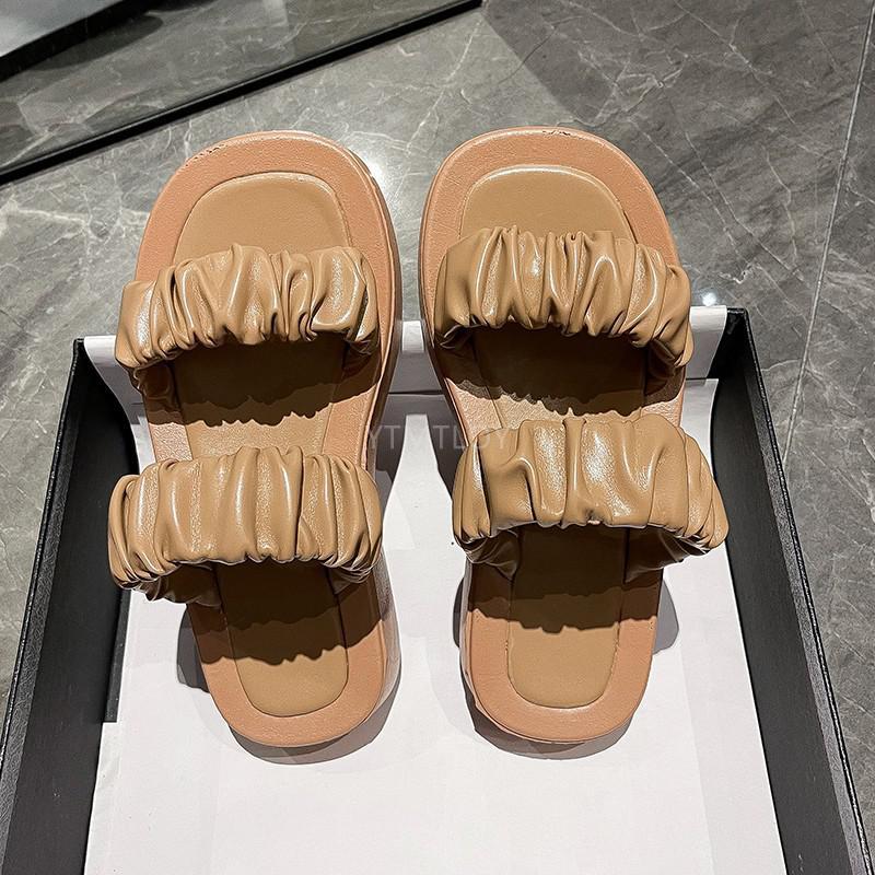

Slippers Women Flat Sandals Slip On Casual Comfortable Handmade Summer Cool Open Toe Shallow Leisure Ladies Ytmtloy Indoor, Beige