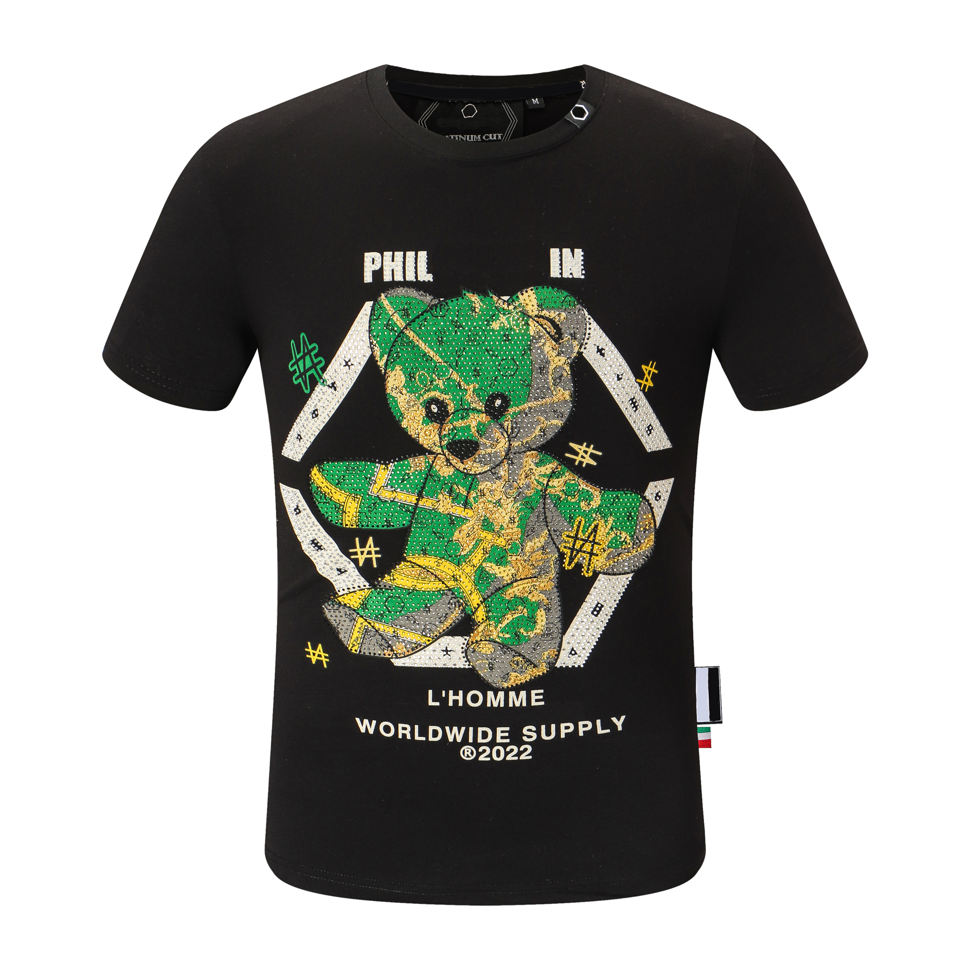 

Men's T-Shirts Summer 2022 New 3D Printed T-shirt Men Short Sleeve Fashion Casual High-Quality Plein Skull T-shirt Top Clothes, 11