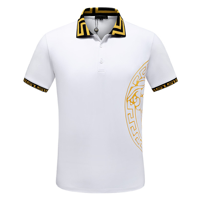 

Mens Stylist Polo Shirts Luxury Italy Men Clothes Short Sleeve Fashion Casual Men's Summer T Shirt Many colors are available Size M-3XL08, White